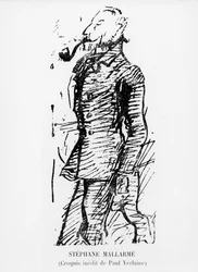 Boceto de Stéphane Mallarmé, siglo XIX